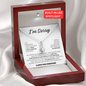 Apology Gift For Her - I Take Full Responsilbilty - Alluring Beauty Necklace