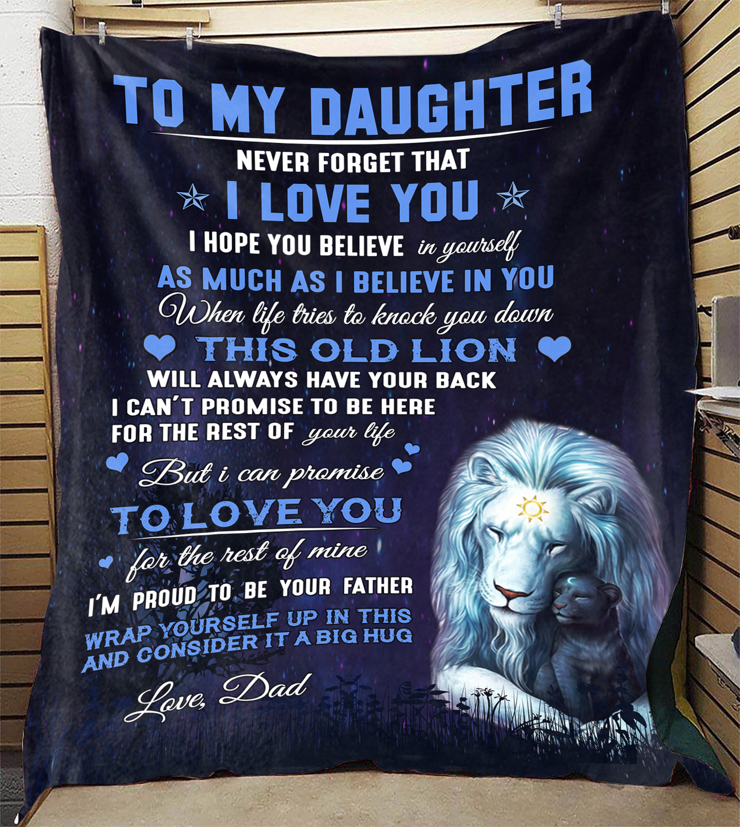 To My Daughter, Never Forget That I Love You, Love Dad Blanket