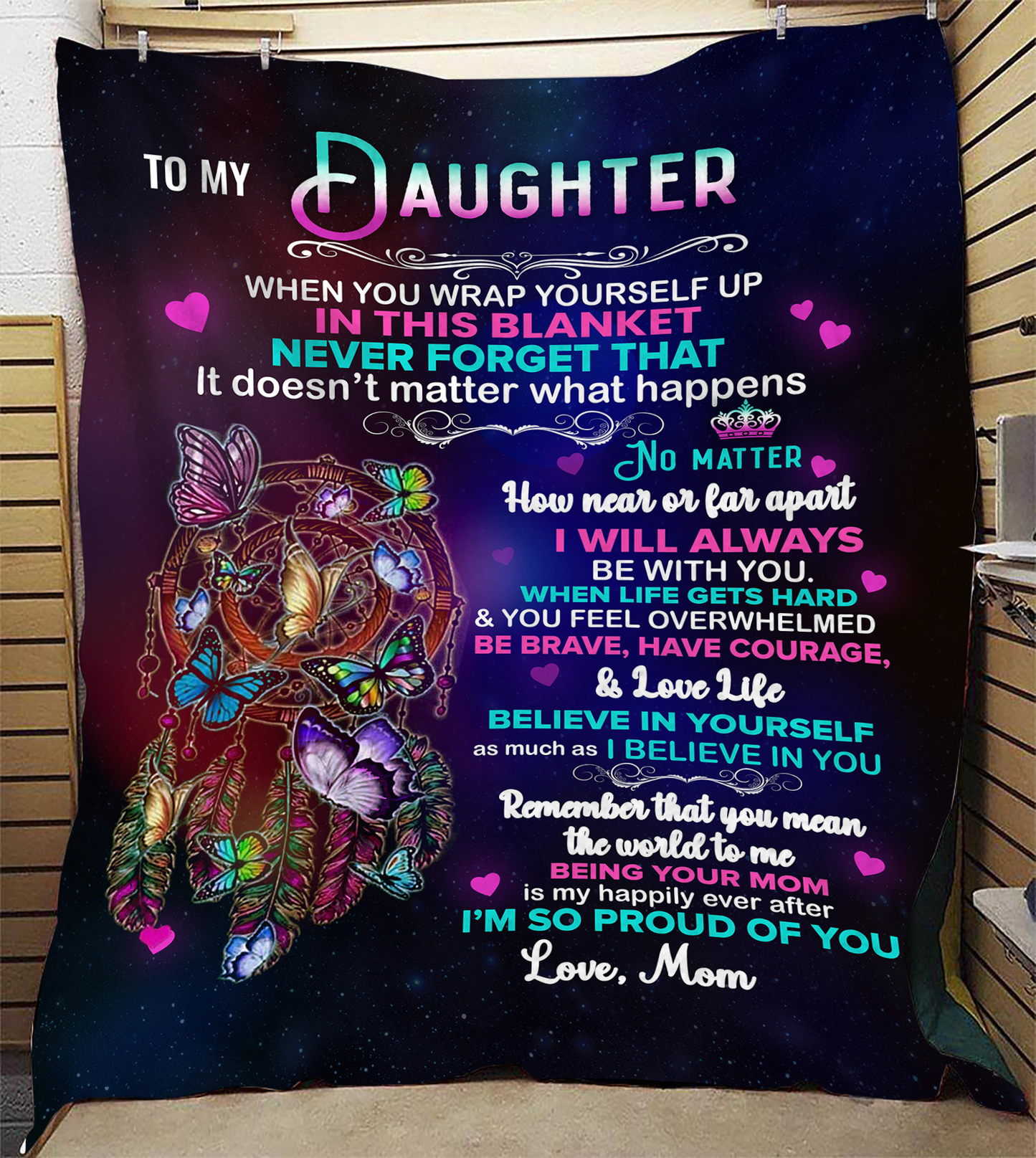 50% Off Today - To My Daughter, I Will Always Be With You, Love Mom Blanket