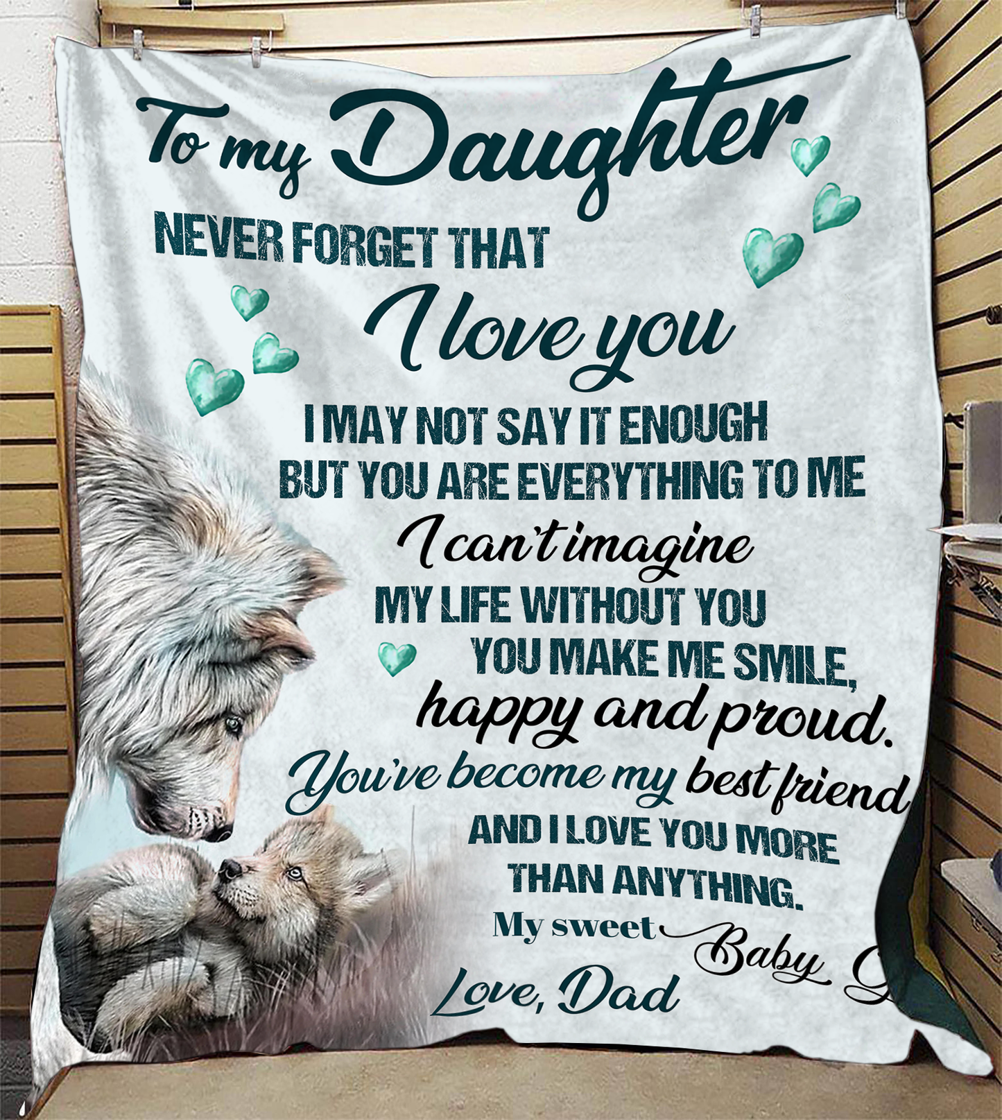 To My Daughter, You Are Everything To Me, Love Dad Blanket