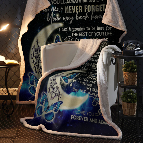 To My Bonus Daughter Cozy Blanket