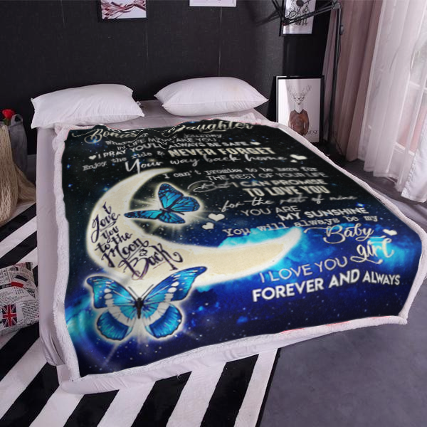To My Bonus Daughter Cozy Blanket