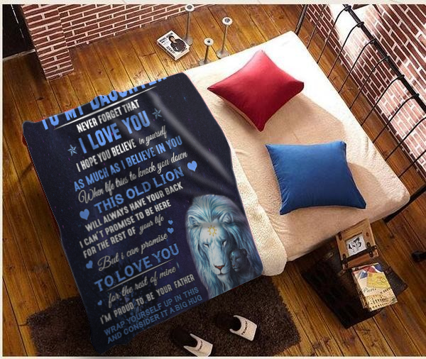 To My Daughter, Never Forget That I Love You, Love Dad Blanket