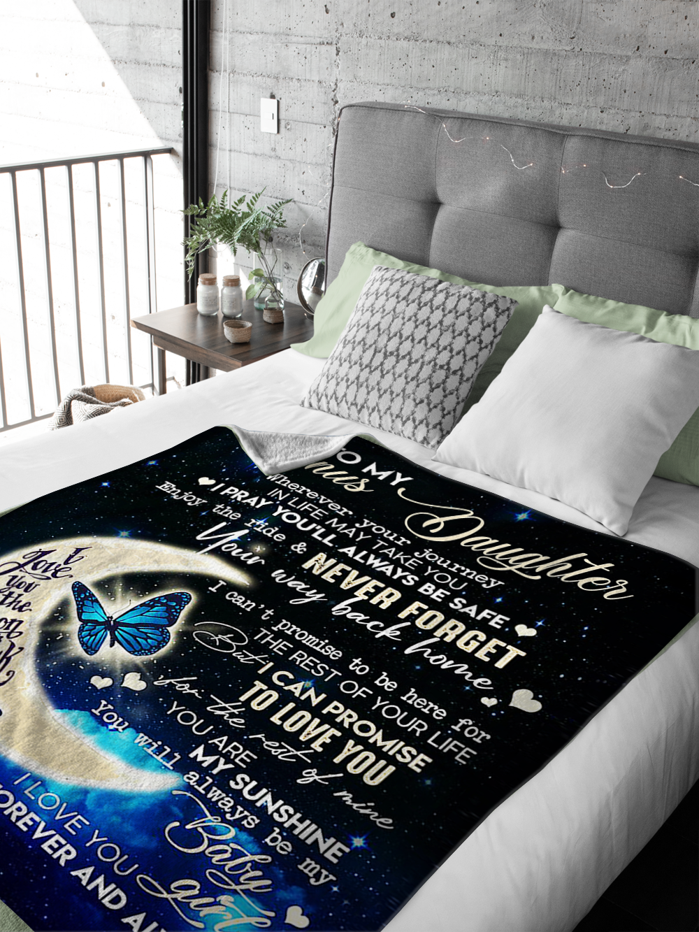 To My Bonus Daughter Cozy Blanket