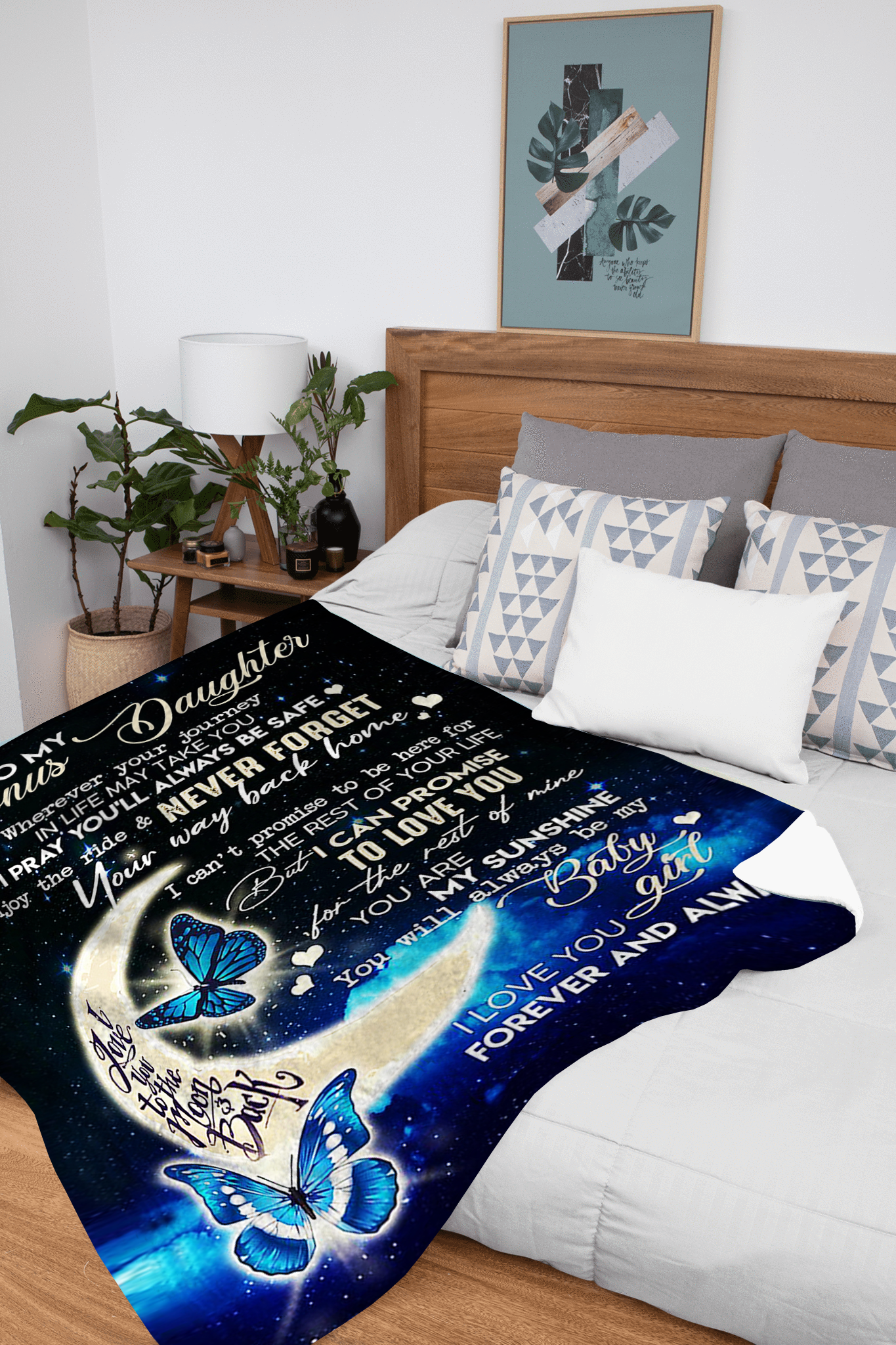 To My Bonus Daughter Cozy Blanket