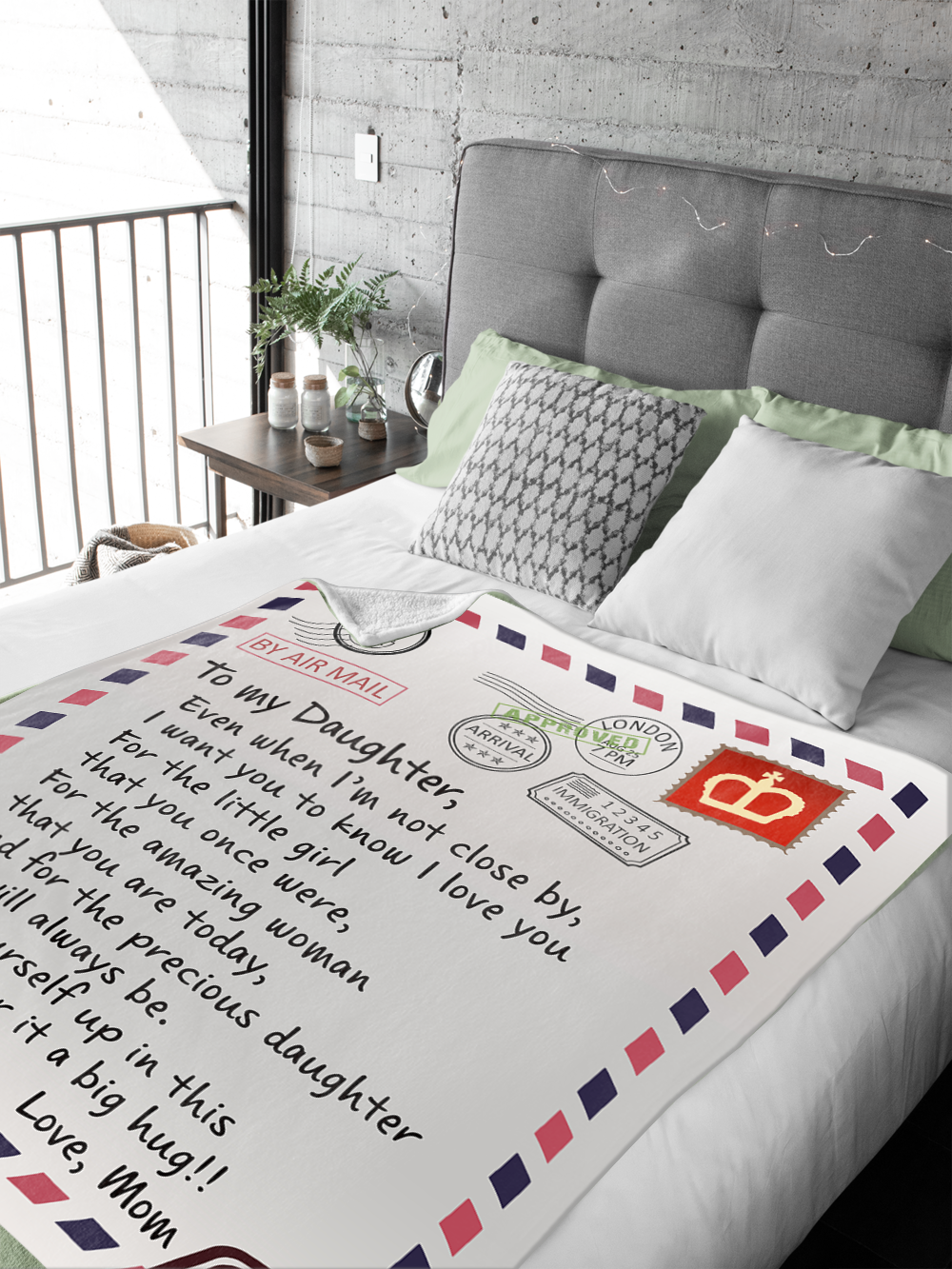To My Daughter, Love Letter Blanket, Love Mom