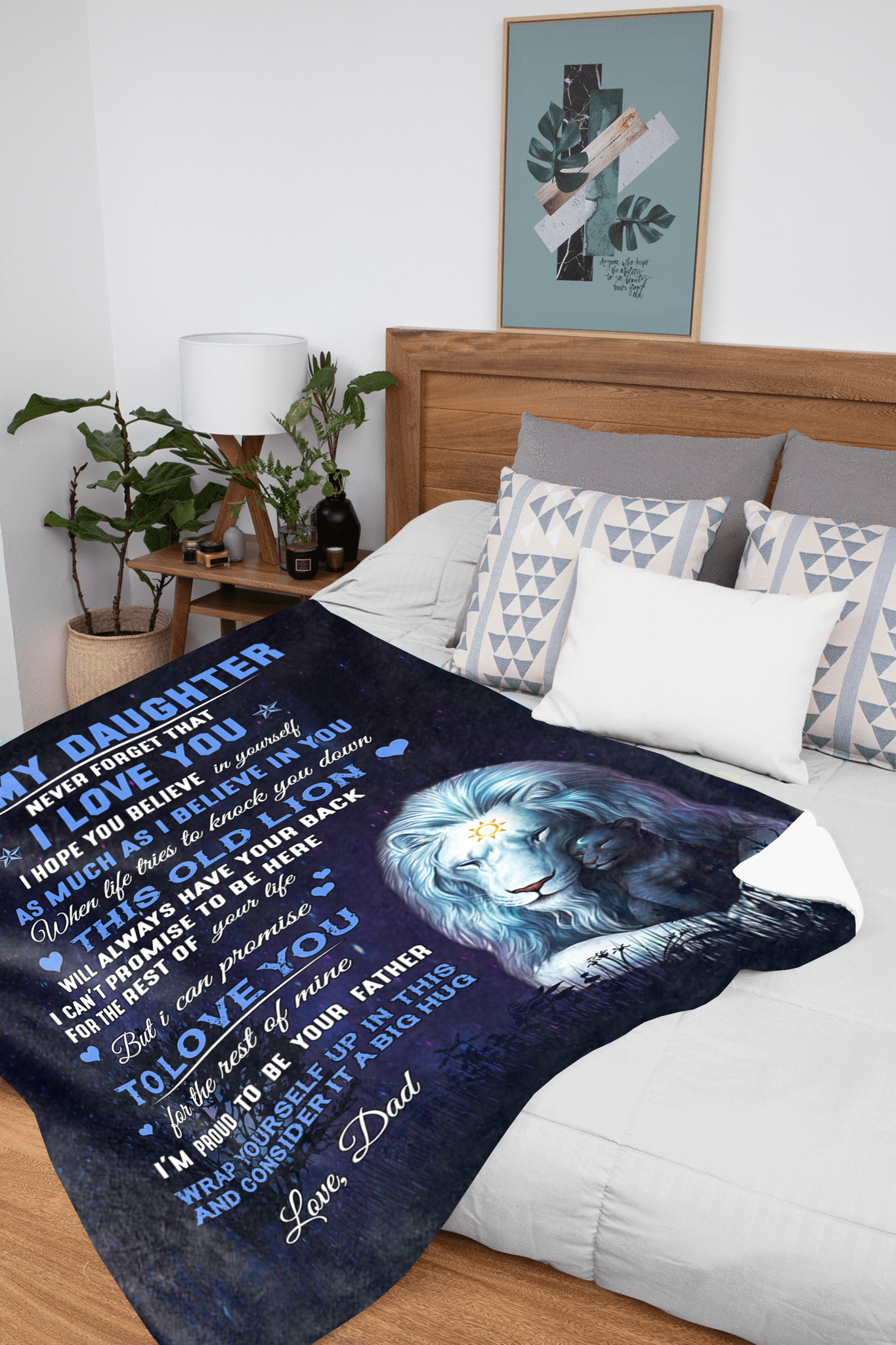 To My Daughter, Never Forget That I Love You, Love Dad Blanket