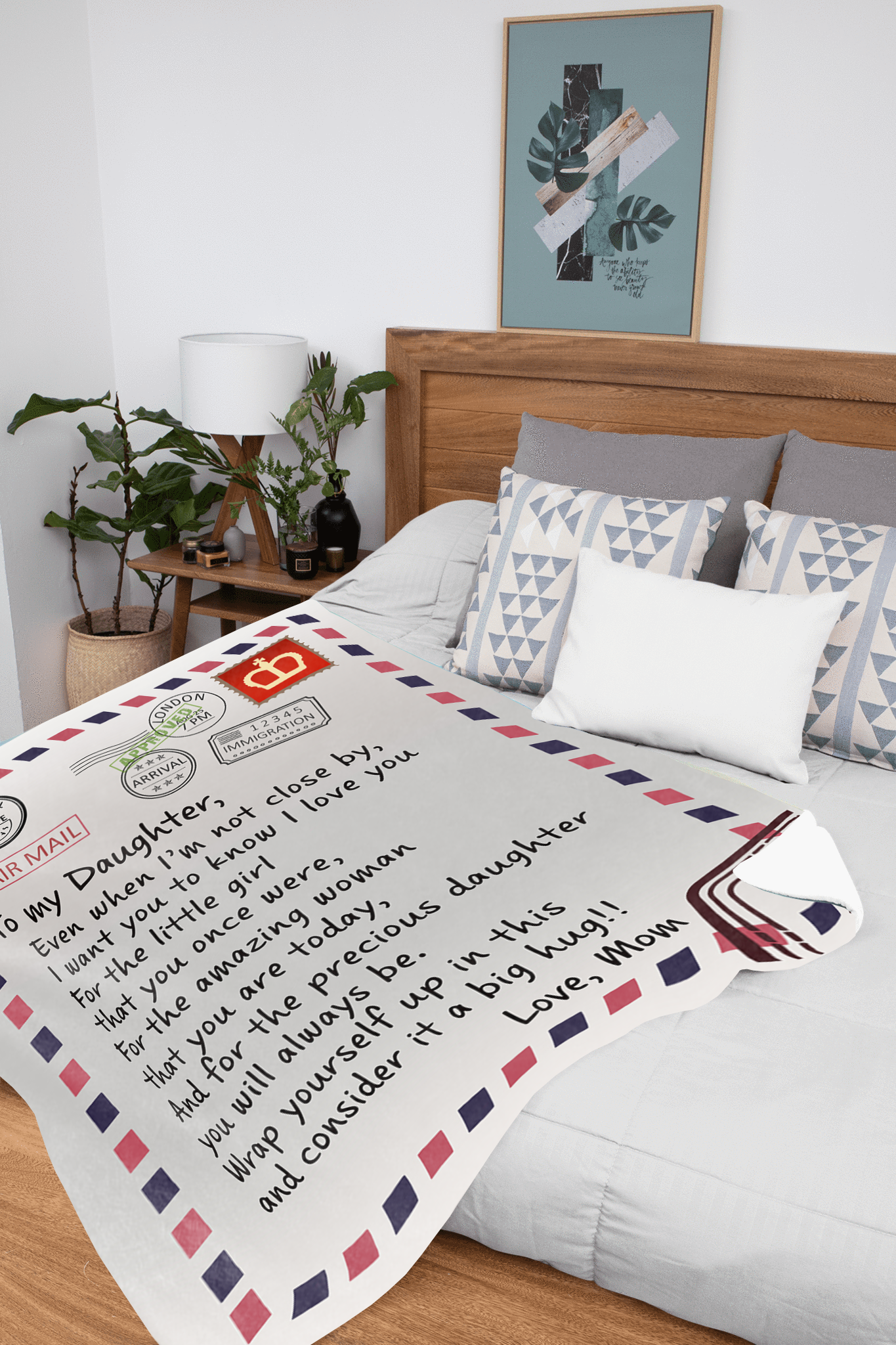 To My Daughter, Love Letter Blanket, Love Mom