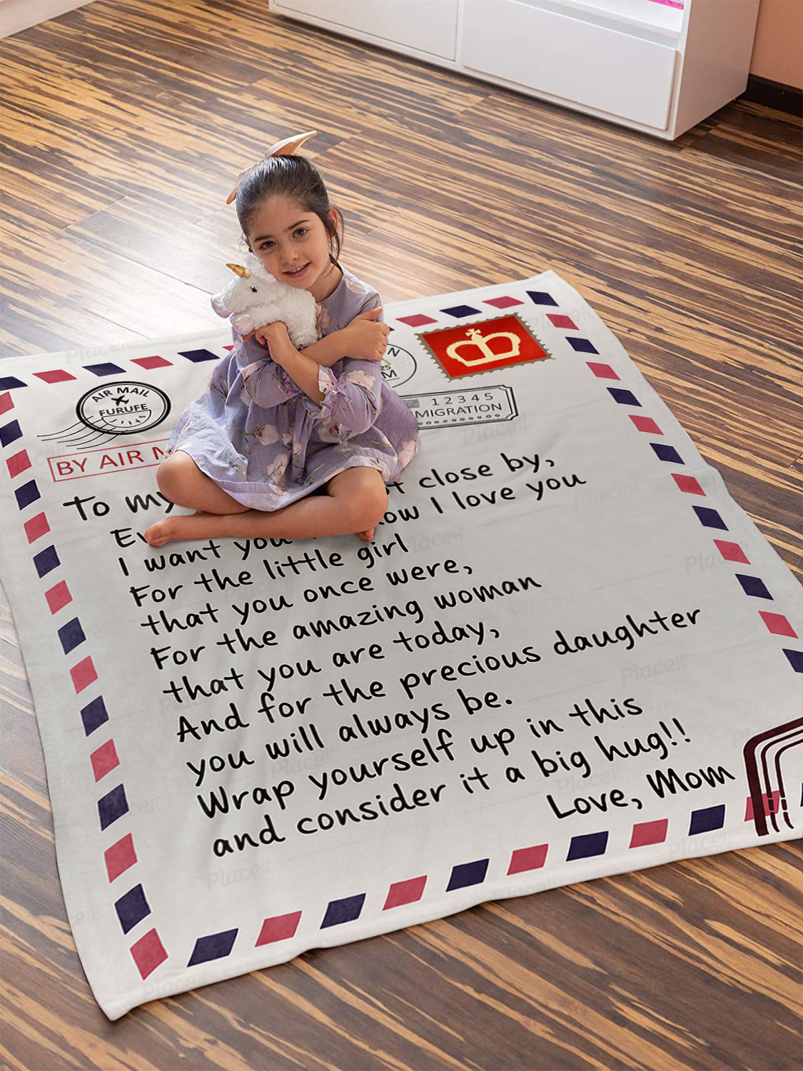 To My Daughter, Love Letter Blanket, Love Mom