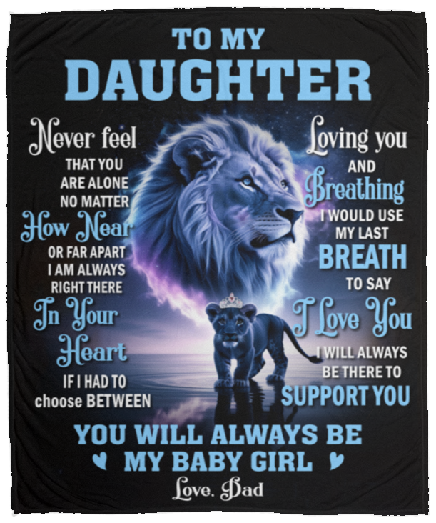 To My Daughter, Never Forget That I Love You, Love Dad Blanket
