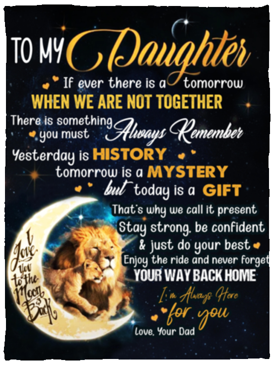 To My Daughter, Love Dad Blanket