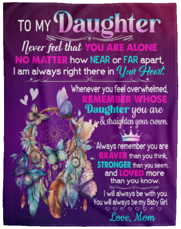 To My Daughter, Never Forget That I Love You, Love Mom Blanket