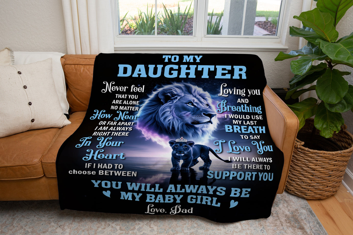 To My Daughter, Never Forget That I Love You, Love Dad Blanket