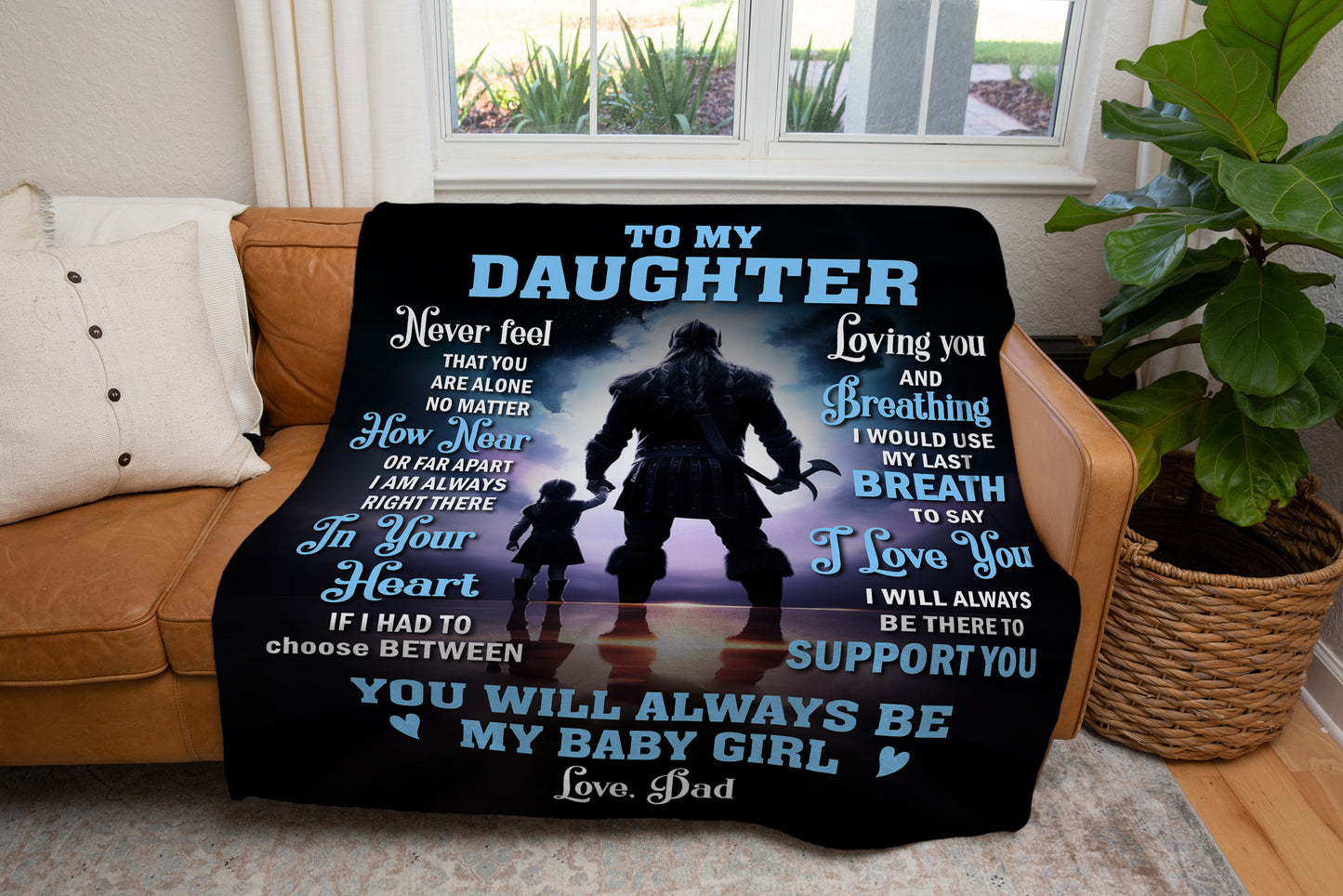 To My Daughter, Never Forget That I Love You, Love Dad Blanket