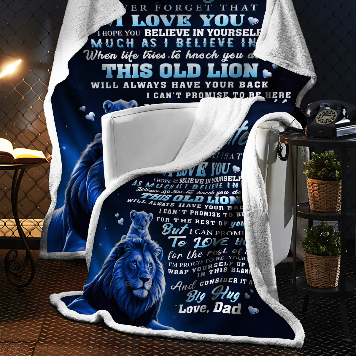 To My Daughter, Never Forget That I Love You, Love Dad Blanket