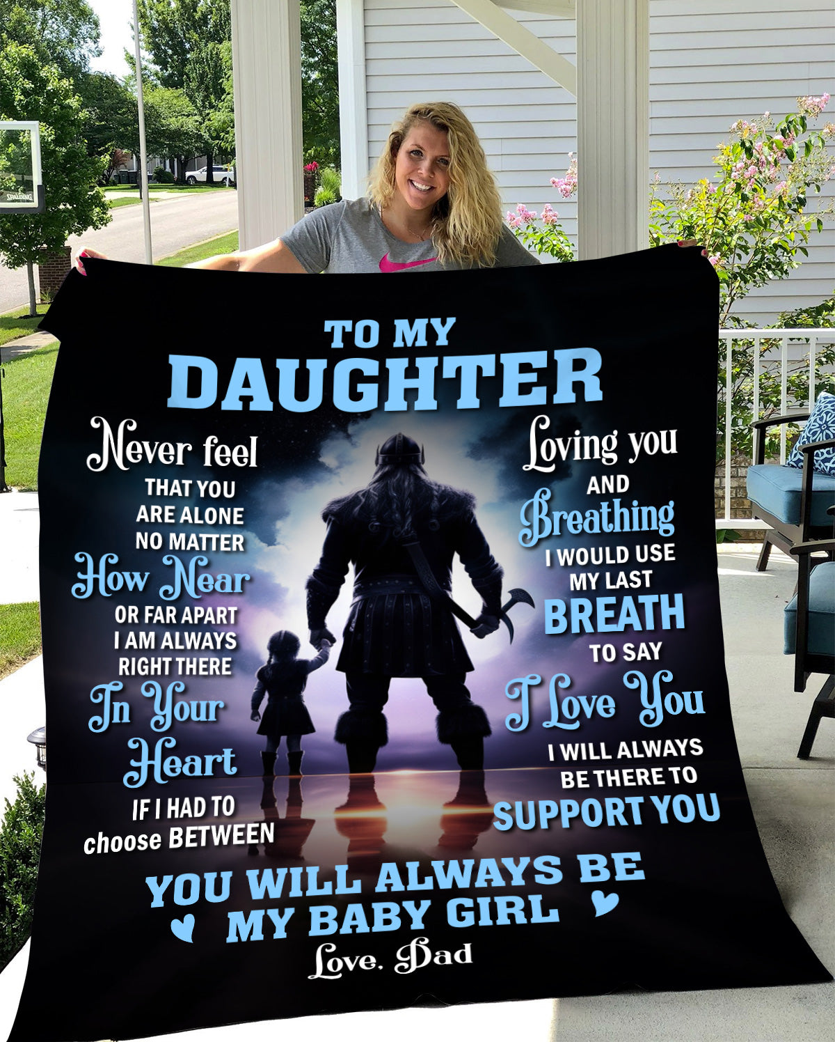 To My Daughter, Never Forget That I Love You, Love Dad Blanket