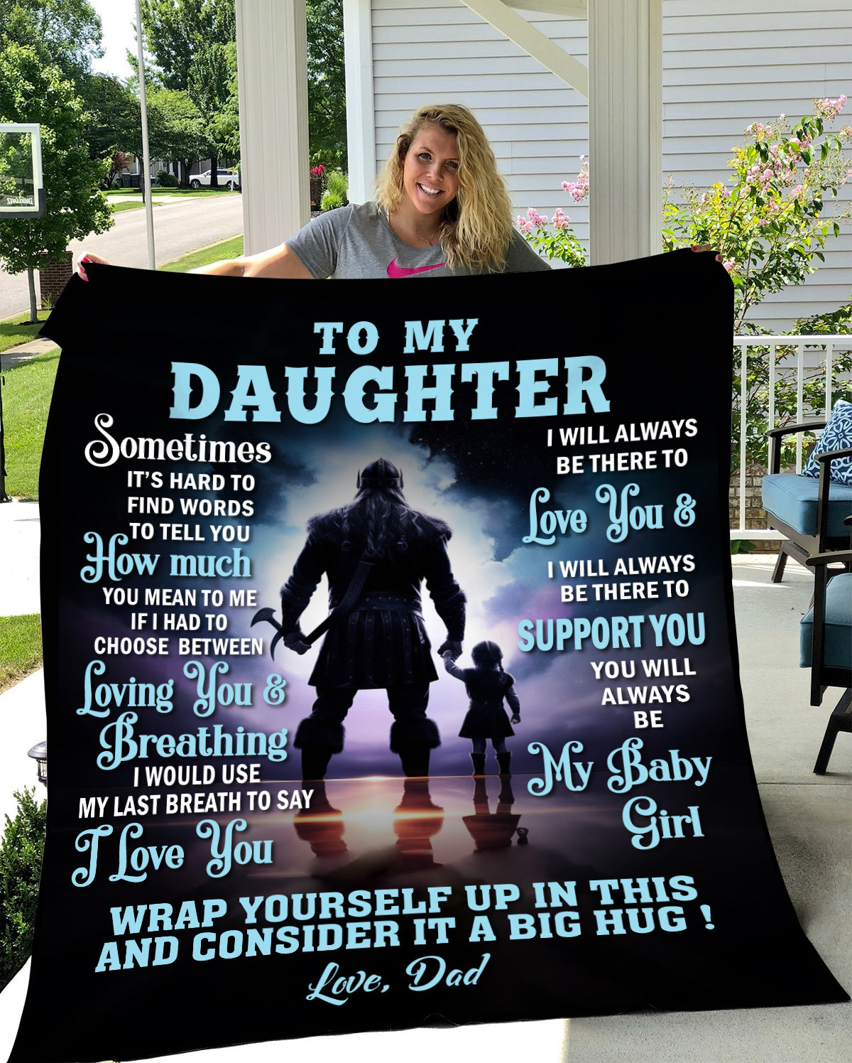To My Daughter, Sometimes It's Hard To Find The Words, Love Dad Blanket