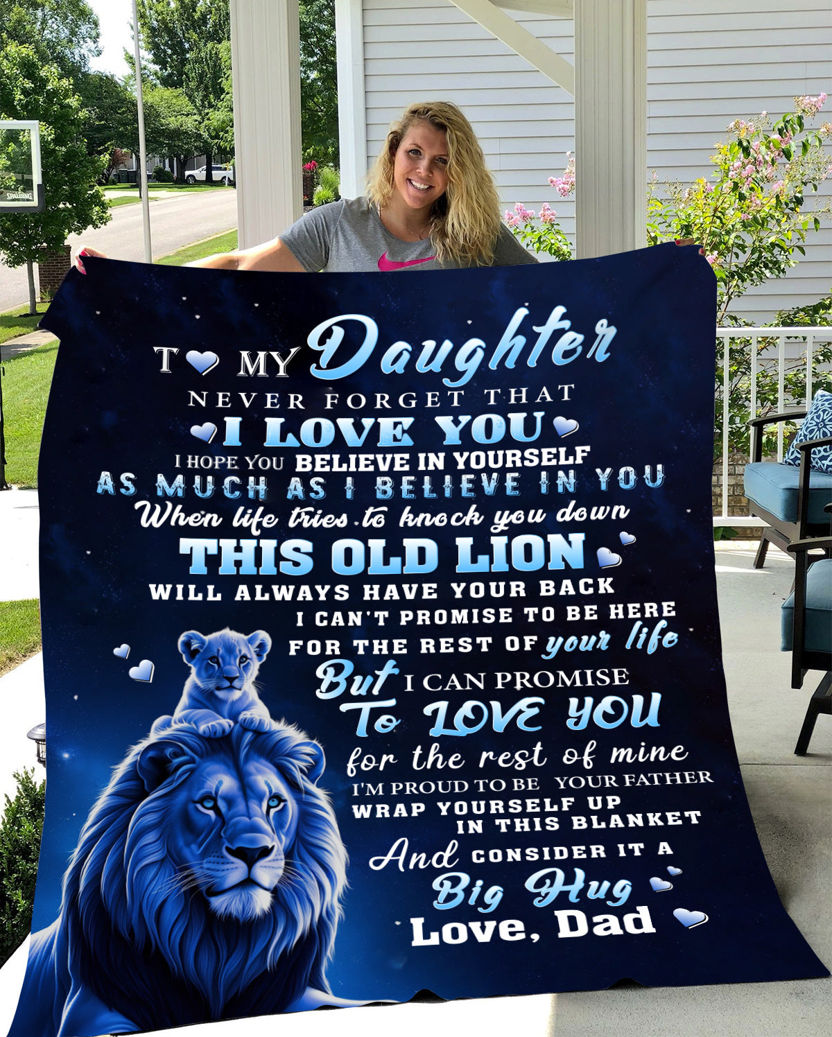 To My Daughter, Never Forget That I Love You, Love Dad Blanket