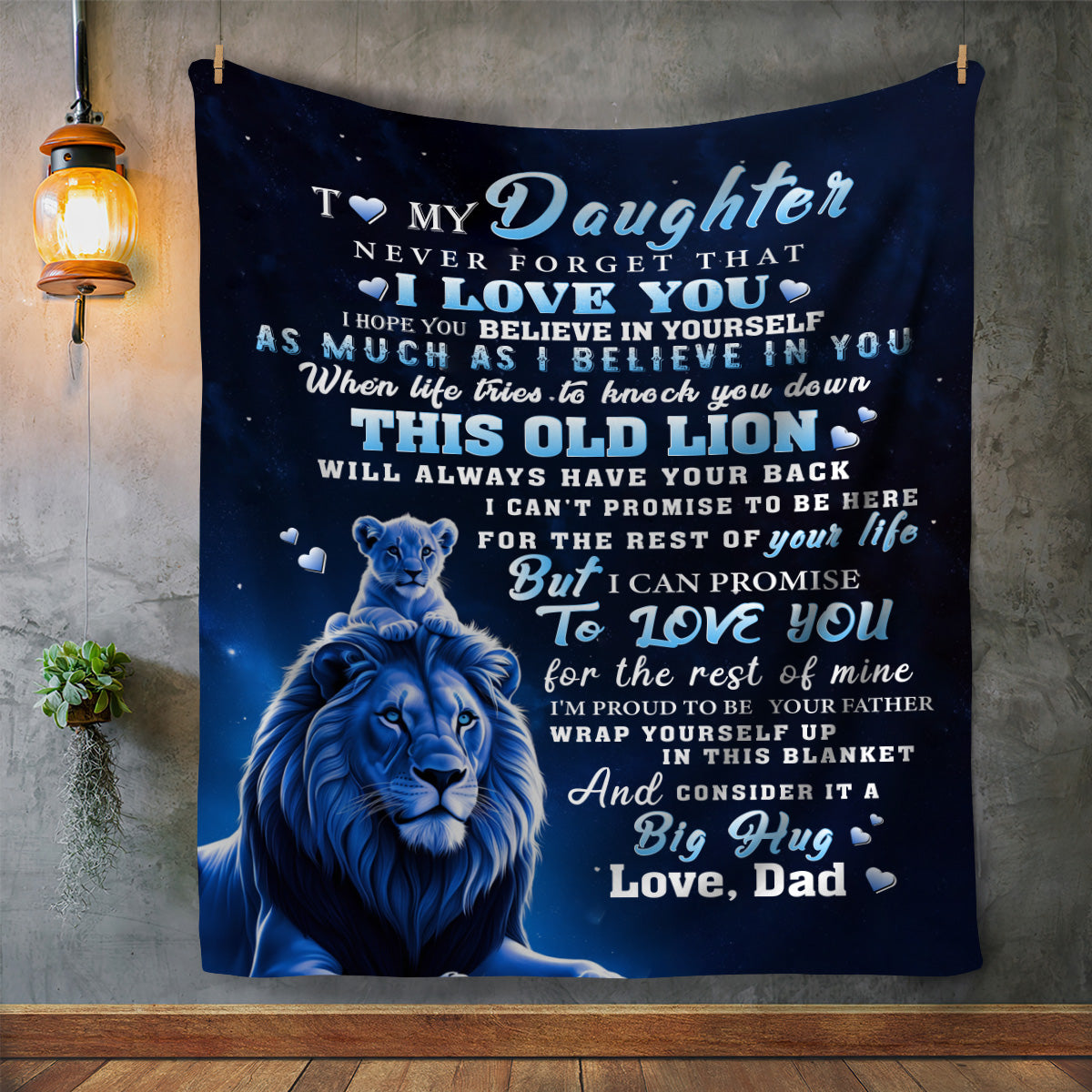 To My Daughter, Never Forget That I Love You, Love Dad Blanket