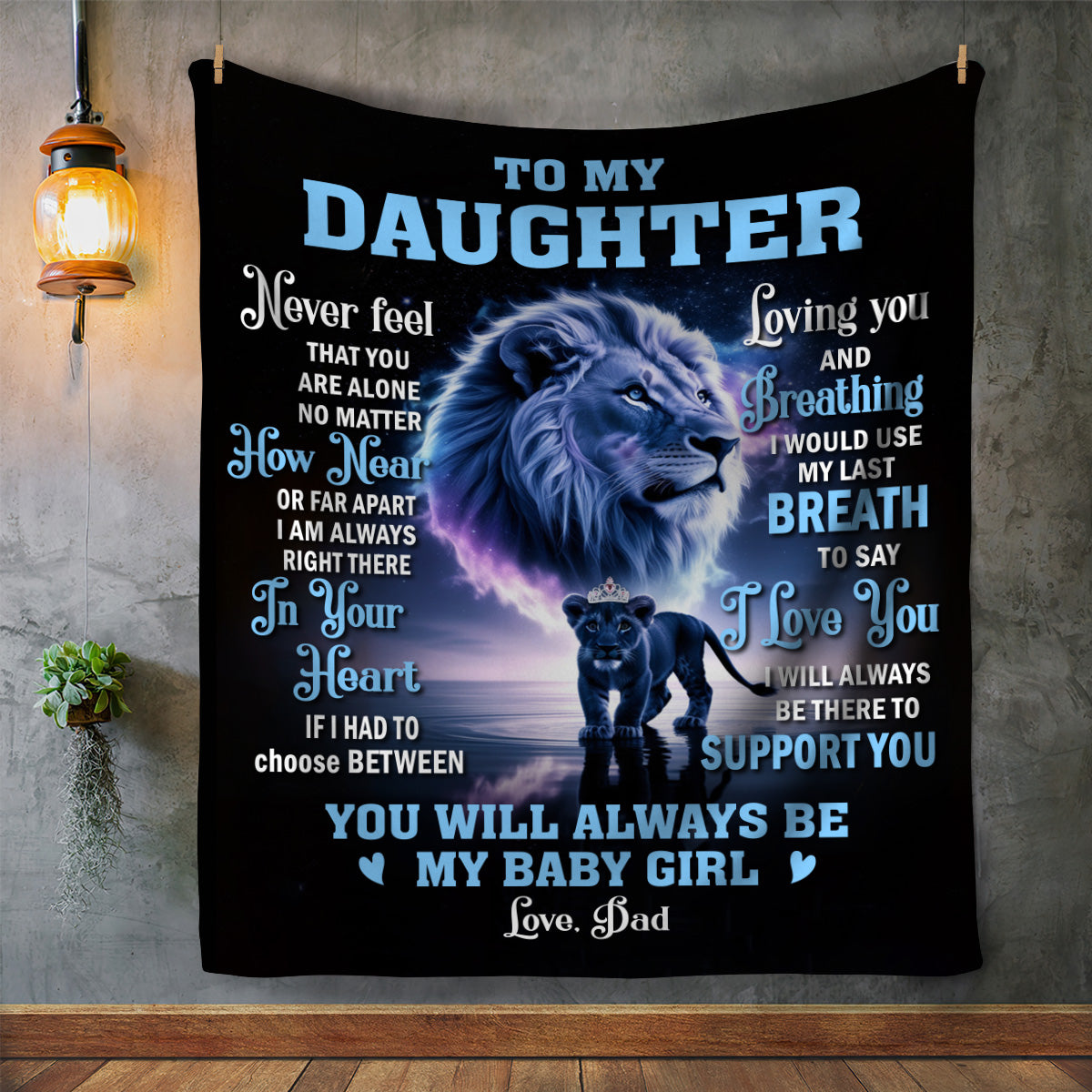 To My Daughter, Never Forget That I Love You, Love Dad Blanket