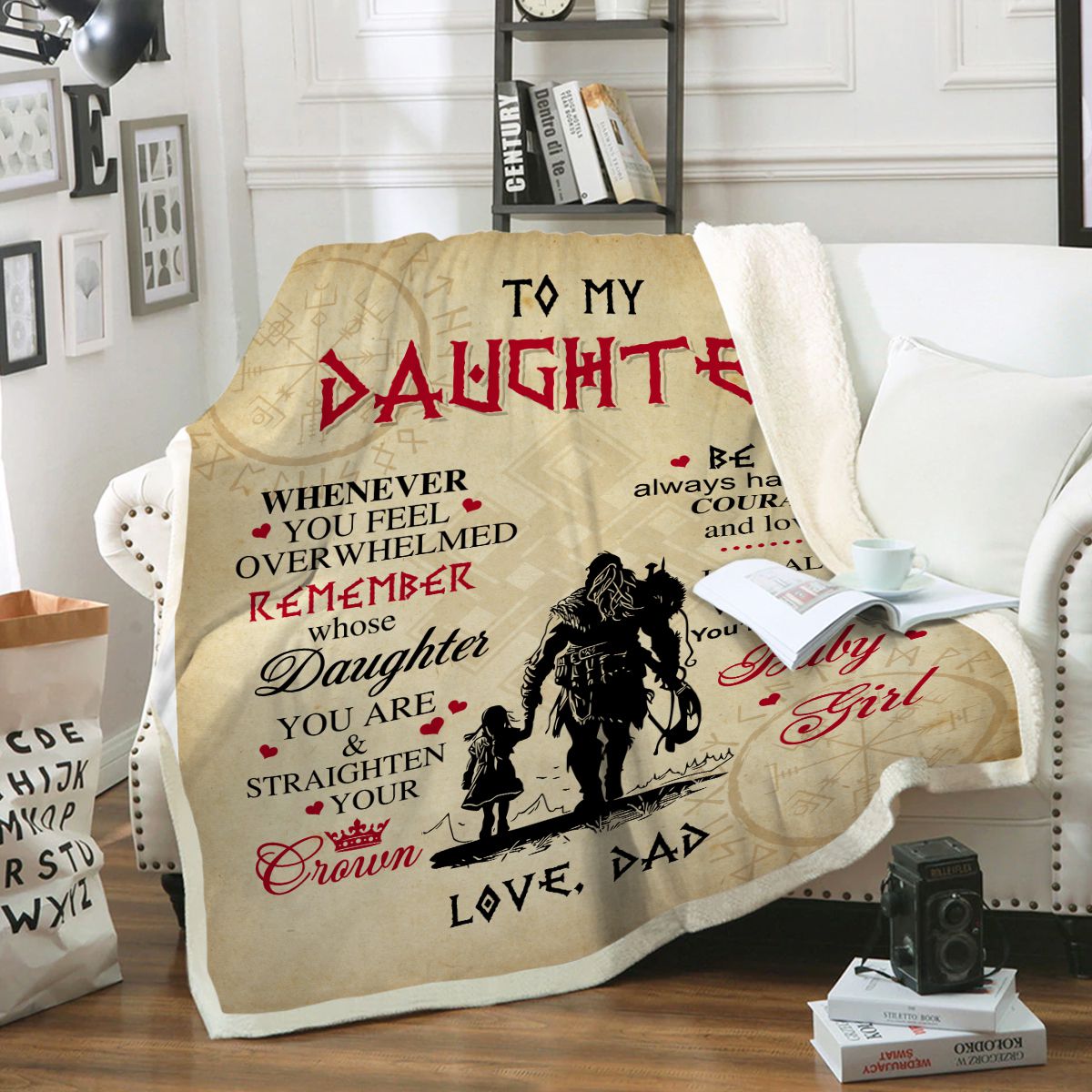 š ā¤ļøš50% Off Today - To My Daughter , Be Brave & Always Have Courage, Love Dad Blanket
