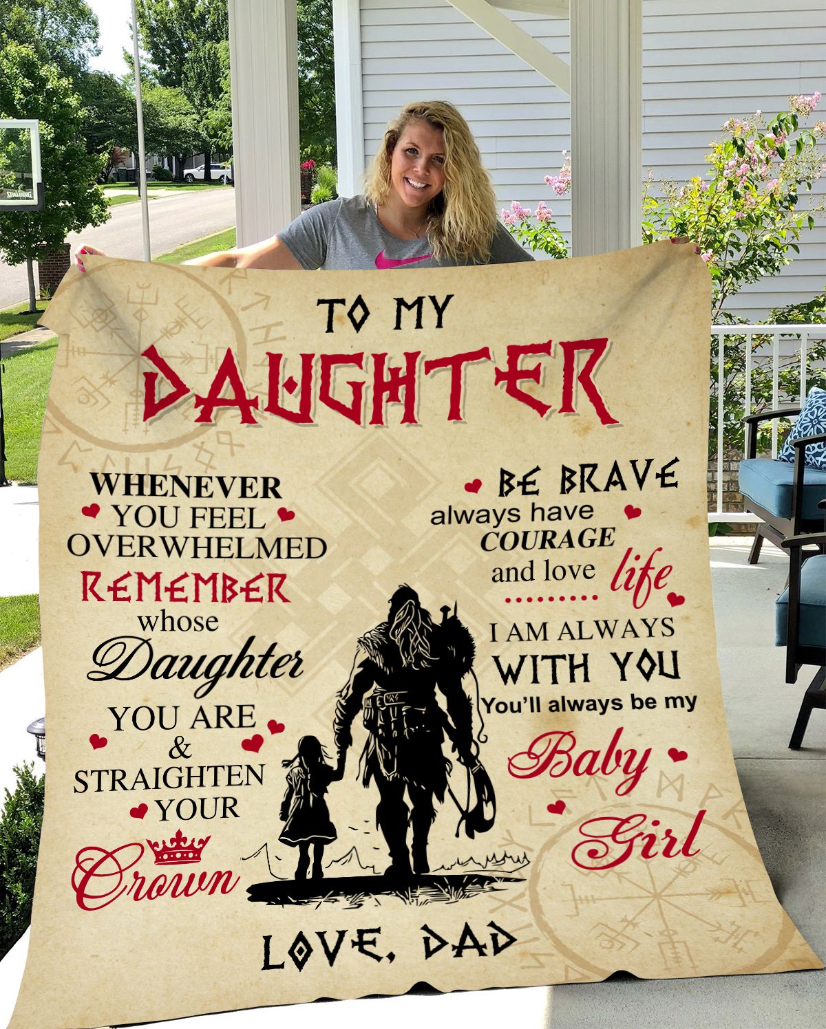π β€οΈπ50% Off Today - To My Daughter , Be Brave & Always Have Courage, Love Dad Blanket