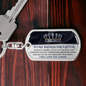 To My Badass Daughter, Dog Tag Swivel Keychain
