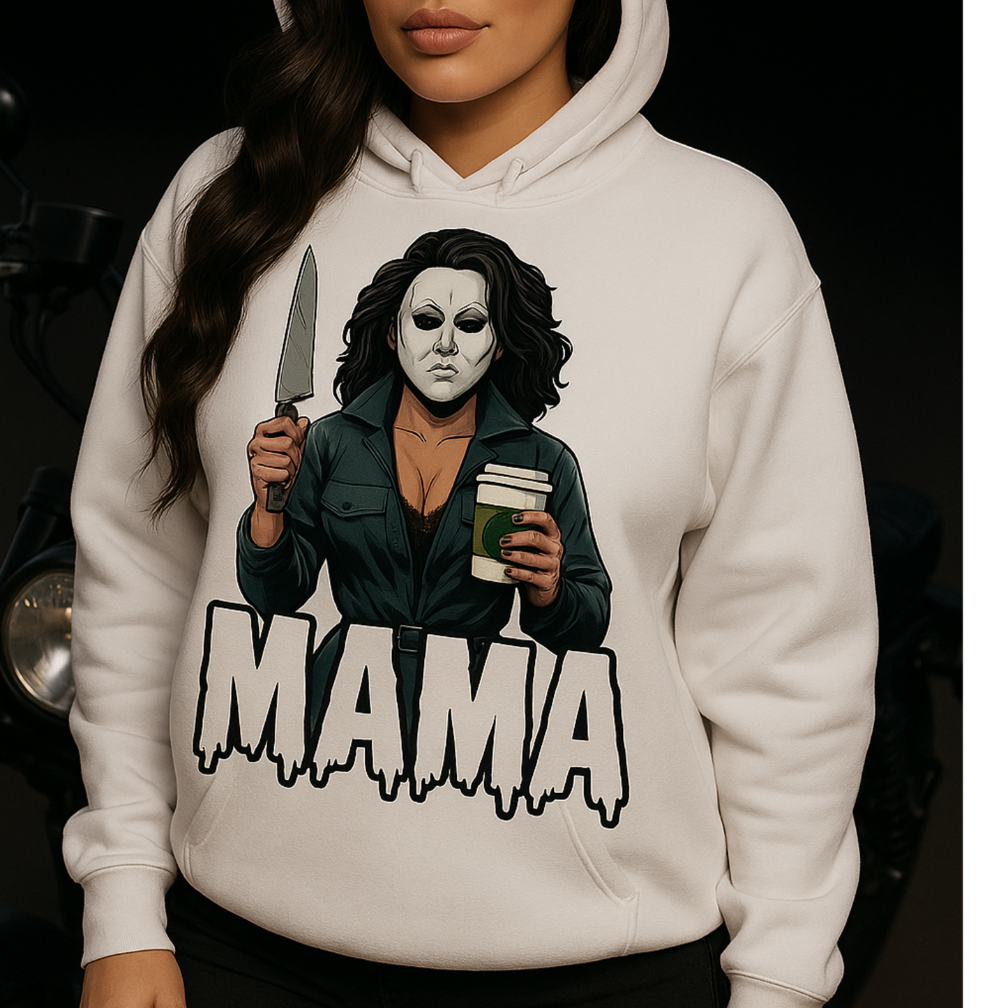 On Sale - Mask Spooky Face Hoodie