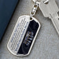 To My Badass Daughter, Dog Tag Swivel Keychain