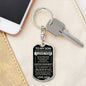 To My Son, Love Dad - Dog Tag Keychain