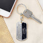 To My Badass Daughter, Dog Tag Swivel Keychain