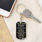 To My Son , You're Capable of Achieving Anything, Love Dad - Dog Tag Keychain