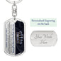 To My Badass Daughter, Dog Tag Swivel Keychain