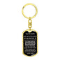 To My Son, I will Always Be There, Love Dad - Dog Tag Keychain