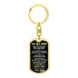 To My Son, You're Capable of Achieveing Anything, Love Mom - Dog Tag Keychain