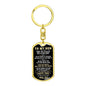 To My Son , You're Capable of Achieving Anything, Love Dad - Dog Tag Keychain