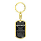 To My Son, Love Dad - Dog Tag Keychain