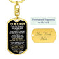 To My Son , You're Capable of Achieving Anything, Love Dad - Dog Tag Keychain