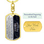 To My Badass Daughter, Dog Tag Swivel Keychain
