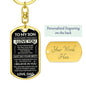To My Son, Love Dad - Dog Tag Keychain