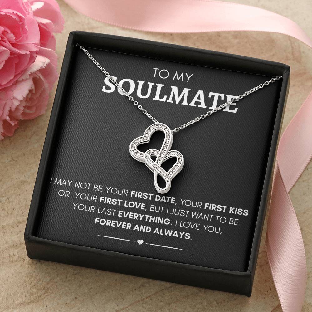 To My Soulmate, Heart to Heart Pendant Necklace