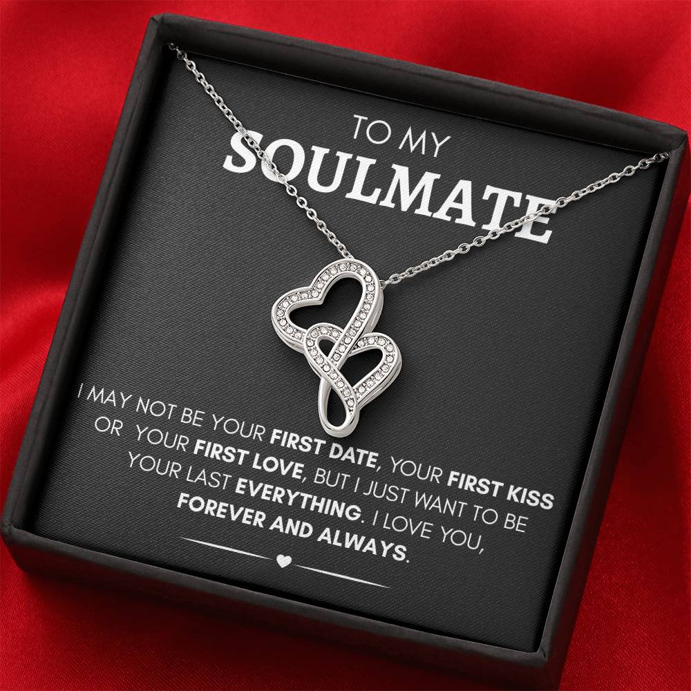 To My Soulmate, Heart to Heart Pendant Necklace