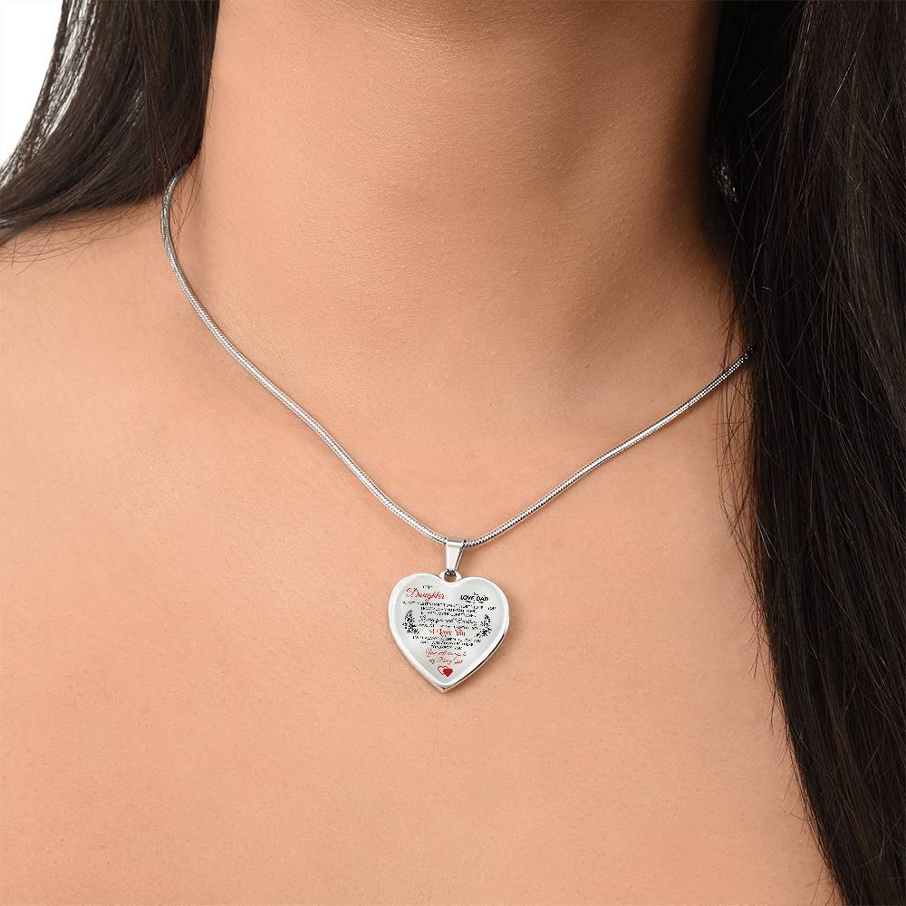 To My Daughter, Sometimes It's Hard To Find The Words - Luxury Necklace