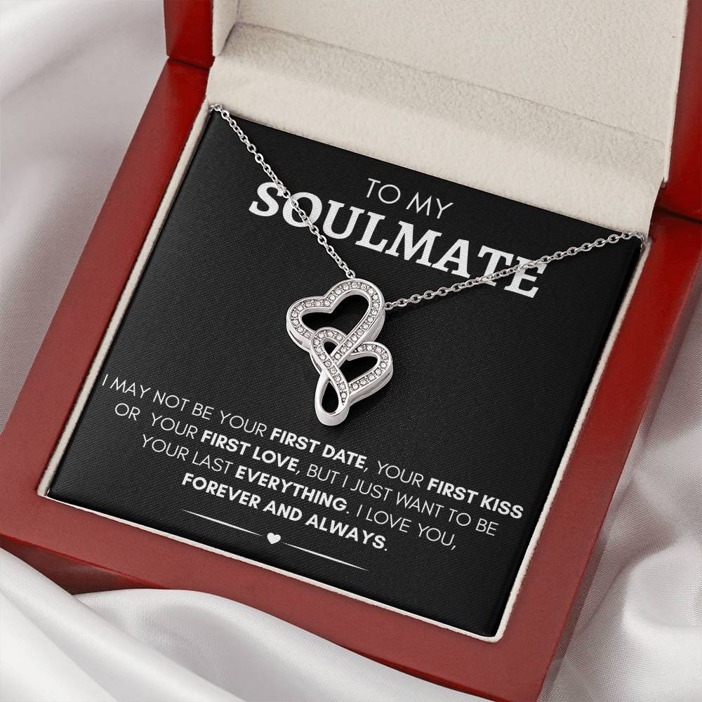 To My Soulmate, Heart to Heart Pendant Necklace
