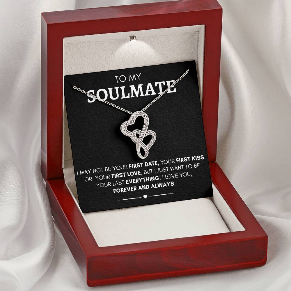 To My Soulmate, Heart to Heart Pendant Necklace