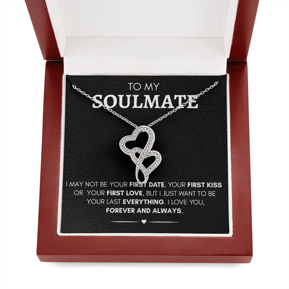 To My Soulmate, Heart to Heart Pendant Necklace