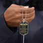To My Son , Love Mom - Never Forget How Much I love You - Dog Tag - Military Ball Chain
