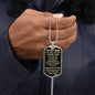 (Almost Sold Out) To My Son - Never Forget How Much I love You, Love Dad - Dog Tag - Military Ball Chain