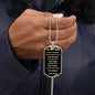 To My Son - You Are Braver, Love Mom - Dog Tag - Military Ball Chain