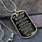 Personalized To My Son, You're Capable of Achieving Anything, Love Dad - Military Ball Chain